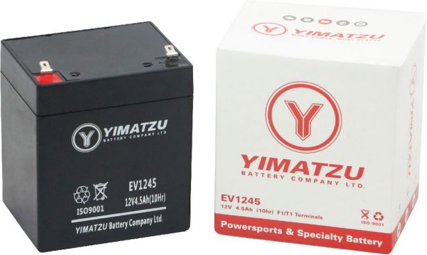 Battery - EV1245, 12V 4.5AH, Yimatzu, T1 Terminals - BATEV120045T1 - PBC92EF1