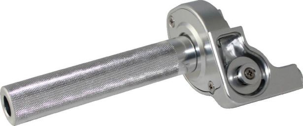 Throttle Lever - Twist Grip, CNC, 90cc to 250cc, Dirt Bike, Yimatzu Brand, Chrome - 70A3250CR - PBC2783F1