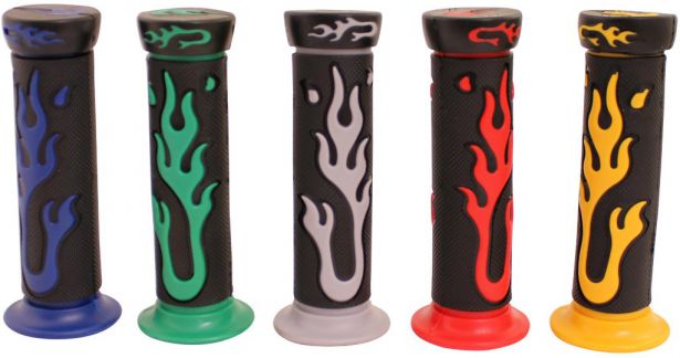 Throttle Grips - Flames, Blue - 70D1830BU - PBC2786F1