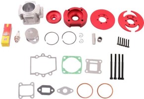 Cylinder Head Assembly - Big Bore, CNC, Dual Valve, Pocket Bike, 49cc, Air Cooled - 20P8490RD - PBC1624F1