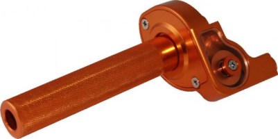 Throttle Lever - Twist Grip, CNC, 90cc to 250cc, Dirt Bike, Yimatzu Brand, Orange - 70A3250OG - PBC2706F1